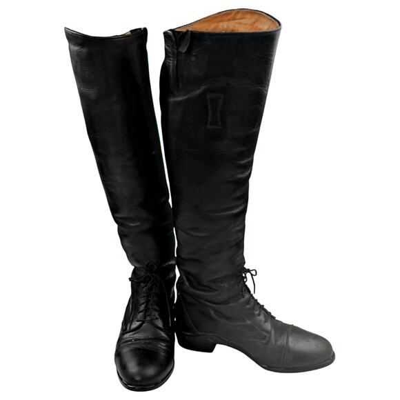 Ariat Shoes - Ariat Womens Black Leather Riding Boots #55101 Equestrian Pull On Sz 7 1/2 F